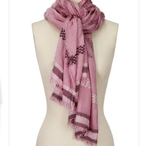 Pink Diamond Stripe Scarf